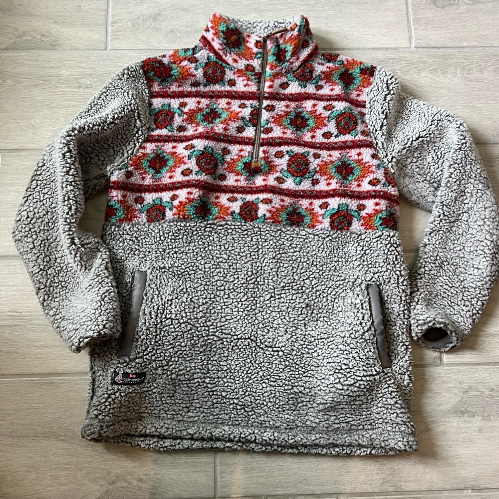 Simply Southern Sherpa Half Zip Pullover